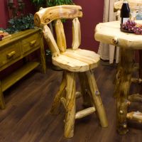 Aspen Log Bar Stool