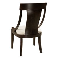 Silverton Springs Deep Bend Upholstered Dining Chair - Briar Finish - Igloo Fabric Upholstery