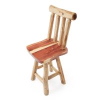Single Red Cedar Log Bar Stool