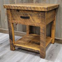 Sawmill 1 Drawer Nightstand with Shelf in Antique Barnwood
