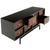 Soft Modern Deluxe 8 Drawer Sideboard shown in Natural Reclaimed Wood