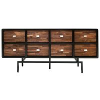 Soft Modern Deluxe 8 Drawer Sideboard shown in Natural Reclaimed Wood