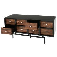 Soft Modern Deluxe 8 Drawer Sideboard shown in Natural Reclaimed Wood