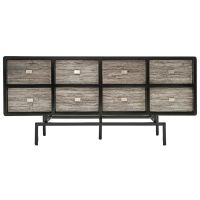 Soft Modern Deluxe 8 Drawer Sideboard shown in Urban Graphite Reclaimed Wood