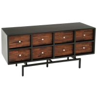 Soft Modern Deluxe 8 Drawer Sideboard shown in Natural Reclaimed Wood
