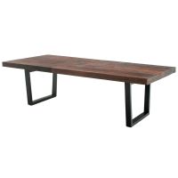 Soft Modern Dining Table shown in Natural Reclaimed Wood