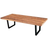 Soft Modern Dining Table shown in Golden Walnut