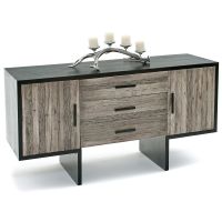 Soft Modern Sideboard - Grayed Reclaimed Wood