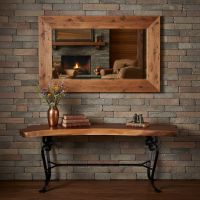 Live Edge Sofa Table: Some lifestyle images are created with AI for visualization purposes. Crafted from natural solid wood, each piece is unique and will vary.