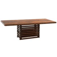 Stacked Base Barn Wood Dining Table