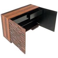 Stacked Wood Hidden Drawer Sideboard
