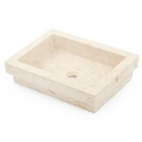 Solid Stone Ivory Colored Sink