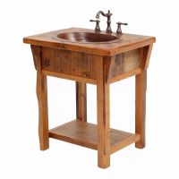 Stony Brooke Rustic Reclaimed Barn Wood Open Vanity