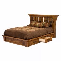 Stony Brooke Rustic Royal Timber 6 Drawer Platform Bed