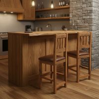 Rustic Barnwood Bar Stool: Some lifestyle images are created with AI for visualization purposes. Crafted from natural solid wood, each piece is unique and will vary.