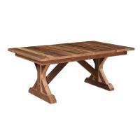 Stretford Reclaimed Dining Table - Expandable Top - Clear Finish