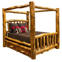 Beartooth Aspen Classic Timberland Log Canopy Beds