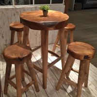 Teak 5 Piece Pub Table set