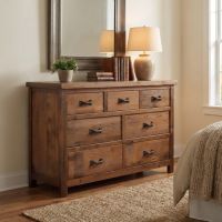 Rustic Dresser: Some lifestyle images are created with AI for visualization purposes. Crafted from natural solid wood, each piece is unique and will vary.