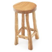 Through Thick & Thin Rustic Teak Stool - 30"