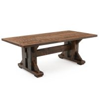 Timber Haven Rustic Barnwood Dining Table - Antique Barnwood Finish