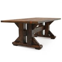 Timber Haven Rustic Barnwood Dining Table - Antique Barnwood Finish