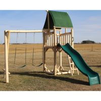 Timber Ridge Swinging Log Playset w/ Optional Swings & Slide