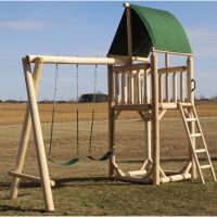 Timber Ridge Swinging Log Playset w/ Optional Swings