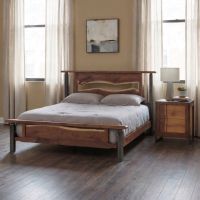 Walnut Nightstand: Some lifestyle images are created with AI for visualization purposes. Crafted from natural solid wood, each piece is unique and will vary.