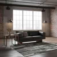 Rustic End Table: Some lifestyle images are created with AI for visualization purposes. Crafted from natural solid wood, each piece is unique and will vary.