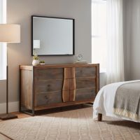 Dresser: Some lifestyle images are created with AI for visualization purposes. Crafted from natural solid wood, each piece is unique and will vary.