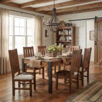 Dining Table: Some lifestyle images are created with AI for visualization purposes. Crafted from natural solid wood, each piece is unique and will vary.