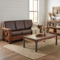 Coffee Table: Some lifestyle images are created with AI for visualization purposes. Crafted from natural solid wood, each piece is unique and will vary.