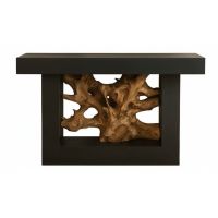 Trailroot Console in Ebony with Teak