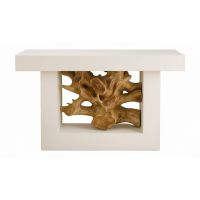 Trailroot Console in White with Teak