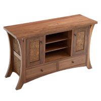 Traverse Bay 2 Drawer TV Stand - Wildwood Bark Panels