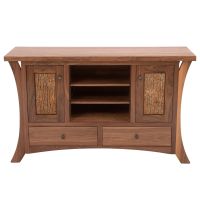 Traverse Bay 2 Drawer TV Stand - Wildwood Bark Panels