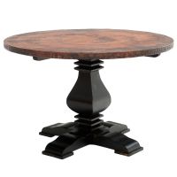 Treaveau Hammered Copper Pedestal Dining Table