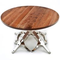 Tree of Life Round Natural Wood Dining Table