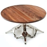 Tree of Life Round Natural Wood Dining Table