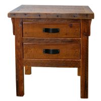 Rocky Creek 2 Drawer Reclaimed Barn Wood Nightstand