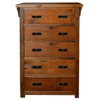 Rocky Creek 5 Drawer Reclaimed Barn Wood Chest