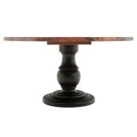 Tuscan Hammered Copper Round Dining Table