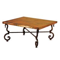 Tuscany Hammered Copper Coffee Table - 36" Square