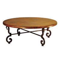Tuscany Hammered Copper Coffee Table - 36" Round