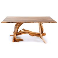 Twisted Trails Artisan Natural Wood Dining Table