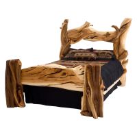 Twisted Trails Juniper Log Slab Bed