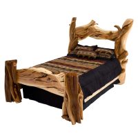 Twisted Trails Juniper Log Slab Bed