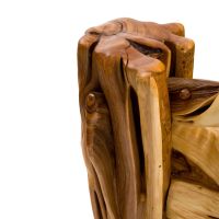 Twisted Trails Juniper Log Slab Bed Post Detail