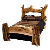 Twisted Trails Juniper Log Slab Bed